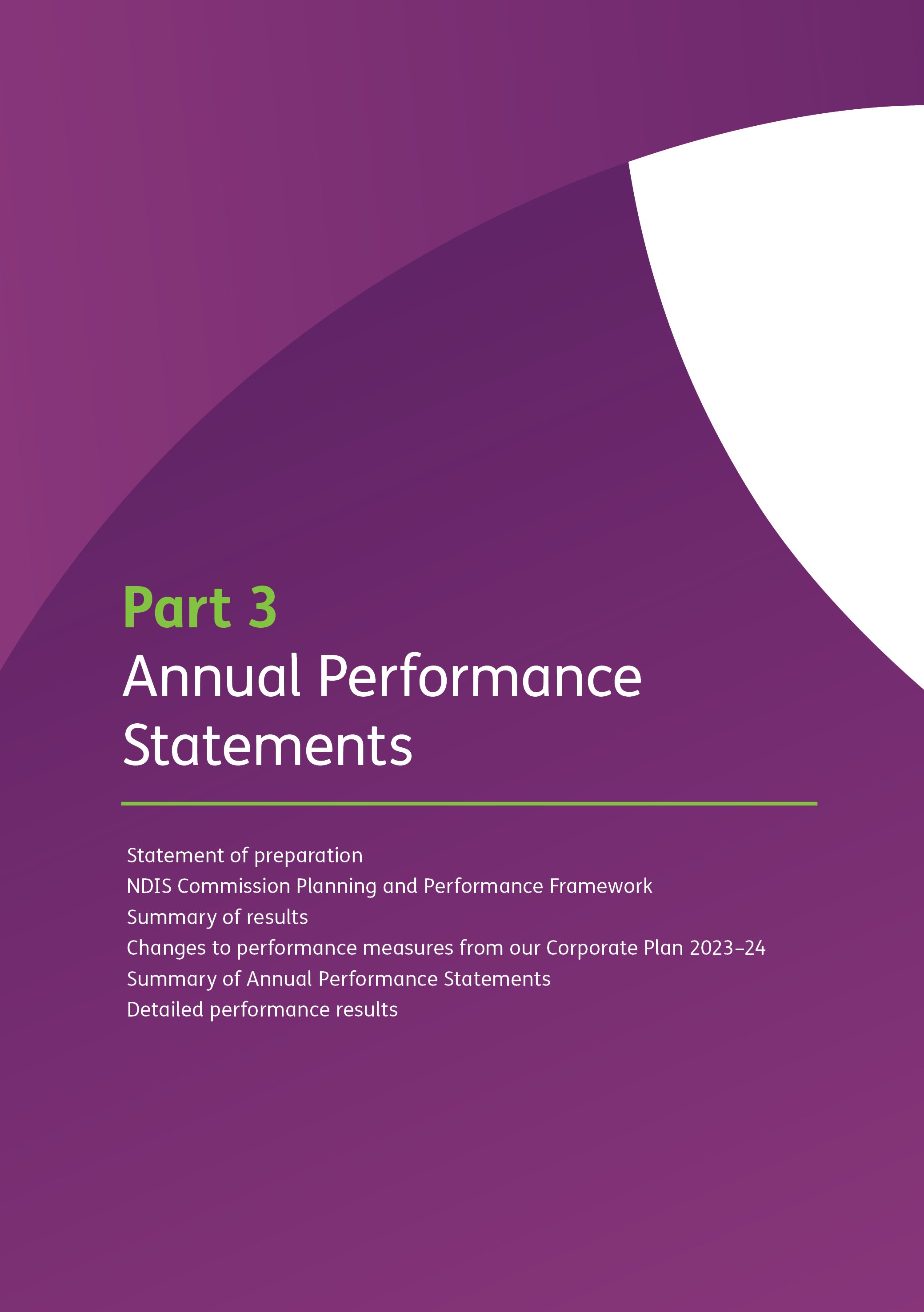 Detailed Performance Statement Transparency Portal